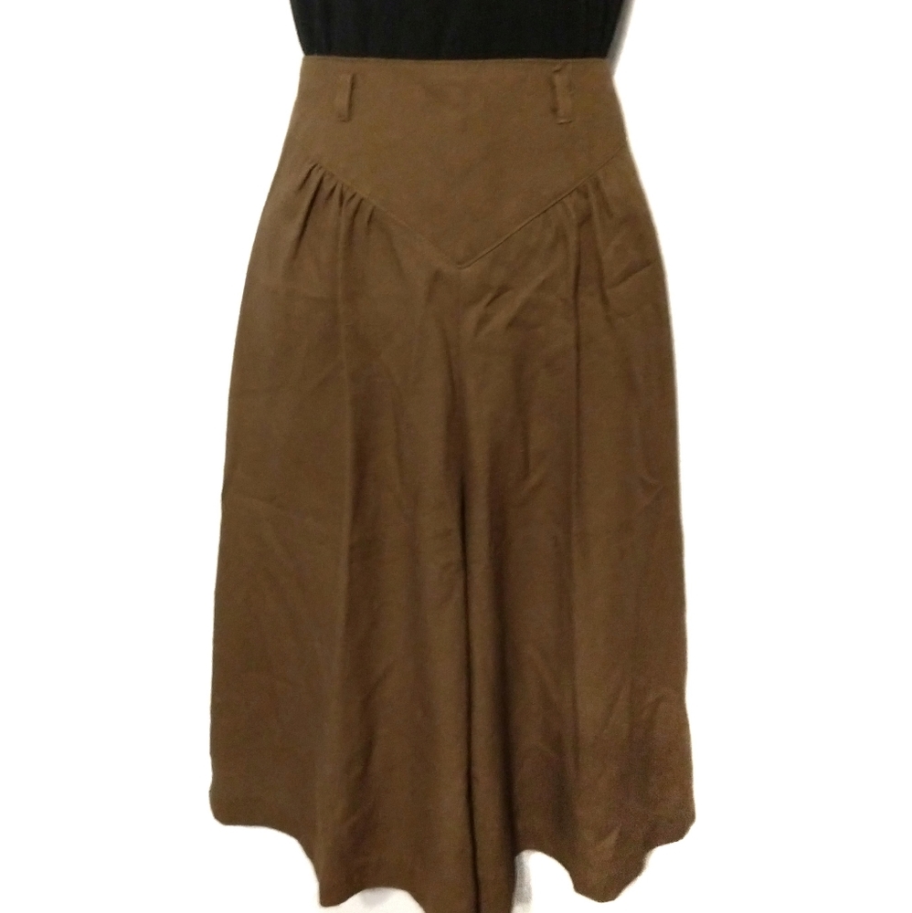 Vintage Brown Wide-Leg Pants